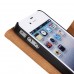 iPhone 4 4s - Genuine Leather Flip Stand Protective Phone Cover Case Wallet - Blue